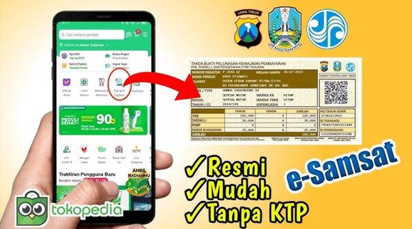 Cara Bayar Pajak Motor di Tokopedia Lewat HP, Praktis dan Aman