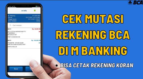 Cara Cek Mutasi BCA Lewat m-BCA dan ATM, Praktis & Bisa Kapan Saja