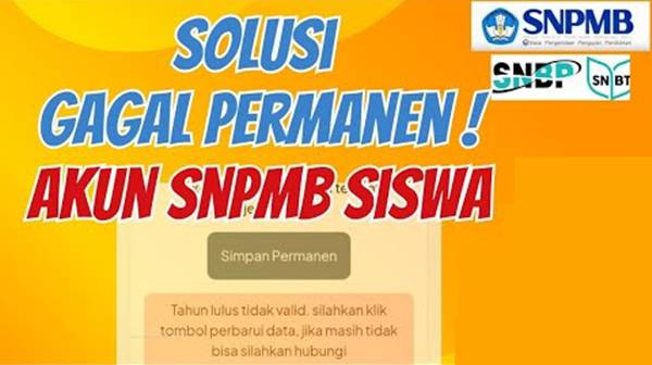 Kenapa Simpan Permanen Akun SNPMB 2026 Gagal Ini Solusi Mengatasinya
