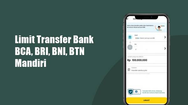 Limit Transfer Bank BCA, BRI, BNI, BTN, dan Mandiri Terbaru 2026 Lengkap