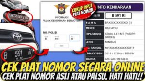 Cara Cek Plat Nomor Online 2026 Lewat HP, Mudah dan Resmi