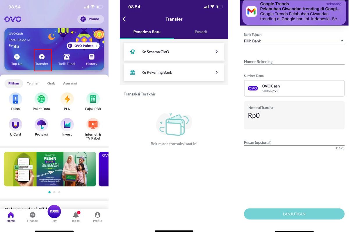 Cara Transfer Saldo OVO ke Rekening Bank