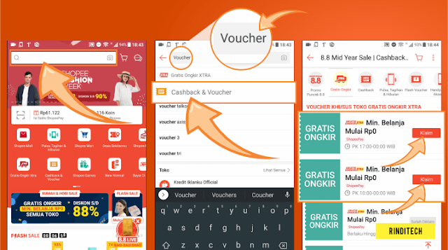 Cara Dapat Gratis Ongkir di Shopee Tanpa Minimal Belanja Rp0 - Rindi Tech