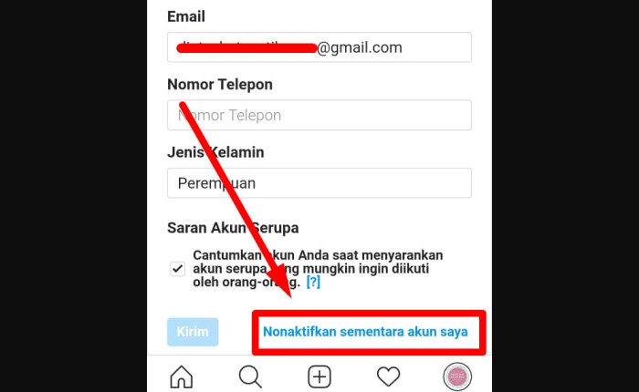 Bagaimana Menonaktifkan Akun Instagram Sementara