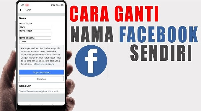 Tutorial Mengganti Nama Facebook Terbaru yang Mudah
