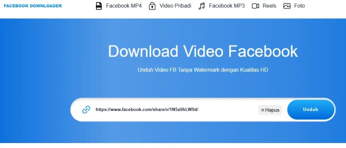 Panduan Download Video Facebook Tanpa Watermark Hd
