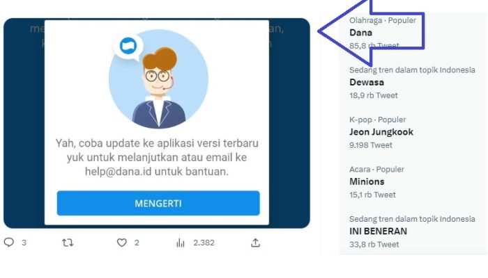 Dana Trending, Aplikasi Pembayaran Digital Sempat Error Beberapa Jam Dana Trending, Aplikasi Pembayaran Digital Sempat Error Beberapa Jam